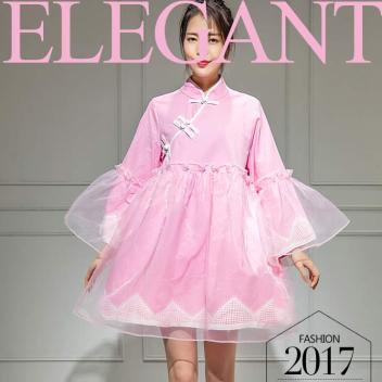 蕾丝裙衫(粉色)