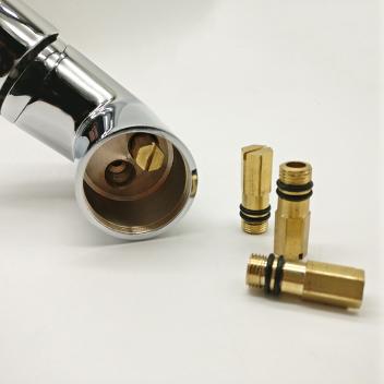 卫浴厨房铜配件冷热水龙头变单冷水龙头堵头龙头塞子塞孔(白色方)