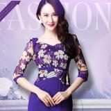 蓝色花朵连衣裙(165/84A(XS))