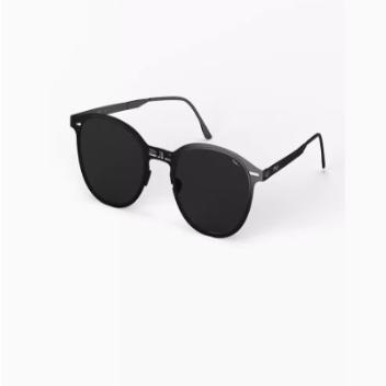 新品折叠口袋偏光墨镜防紫外线美拉德太阳镜圆框