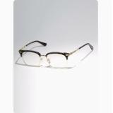 板材复古半框近视眼镜框